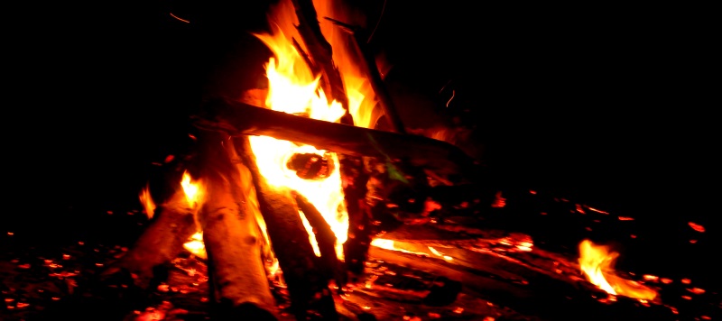 Night Fire in Mandarmani